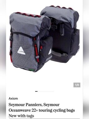 Seymour Panniers, Seymour Oceanweave 22+ touring cycling bags New with tags